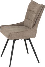 LEWIS SWIVEL DINING CHAIR (X2 PER BOX) - FAWN FABRIC - Image 4
