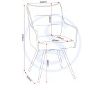 LEWIS CARVER SWIVEL DINING CHAIR (X2 PER BOX) - GREY FABRIC - Image 3