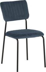SHELDON DINING CHAIR (X4 PER BOX) - NAVY BLUE VELVET FABRIC - Image 2