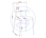 SHELDON DINING CHAIR (X4 PER BOX) - NAVY BLUE VELVET FABRIC - Image 4