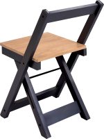SANTOS FOLDING CHAIR (X2 PER BOX) - NAVY BLUE/DISTRESSED WAXED PINE - Image 2