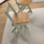 SANTOS FOLDING CHAIR (X2 PER BOX) - GREEN/DISTRESSED WAXED PINE - Image 3