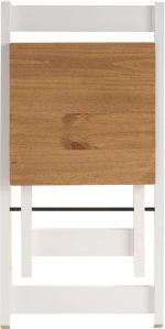 SANTOS FOLDING CHAIR (X2 PER BOX) - WHITE/DISTRESSED WAXED PINE - Image 4