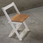 SANTOS FOLDING CHAIR (X2 PER BOX) - WHITE/DISTRESSED WAXED PINE - Image 3