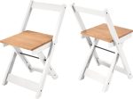 SANTOS FOLDING CHAIR (X2 PER BOX) - WHITE/DISTRESSED WAXED PINE - Image 2