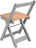 SANTOS FOLDING CHAIR (X2 PER BOX) - GREY SLATE/DISTRESSED WAXED PINE - Image 2