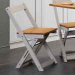 SANTOS FOLDING CHAIR (X2 PER BOX) - GREY SLATE/DISTRESSED WAXED PINE - Image 3