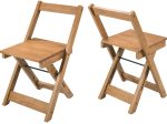 SANTOS FOLDING CHAIR (X2 PER BOX) - NATURAL WAX
