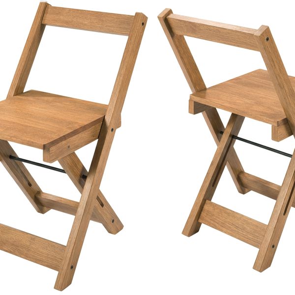 SANTOS FOLDING CHAIR (X2 PER BOX) - NATURAL WAX