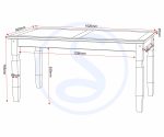 CORONA 5' DINING TABLE - DISTRESSED WAXED PINE - Image 3