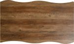 QUEBEC WAVE EDGE DINING TABLE - MEDIUM OAK EFFECT - Image 3
