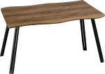 QUEBEC WAVE EDGE DINING TABLE - MEDIUM OAK EFFECT