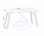 QUEBEC WAVE EDGE DINING TABLE - MEDIUM OAK EFFECT - Image 4