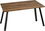 QUEBEC STRAIGHT EDGE DINING TABLE - MEDIUM OAK EFFECT