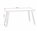 QUEBEC STRAIGHT EDGE DINING TABLE - MEDIUM OAK EFFECT - Image 3