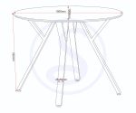 ATHENS ROUND DINING TABLE - CONCRETE EFFECT - Image 4