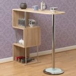 CHARISMA HOME BAR TABLE - LIGHT SONOMA OAK/CHROME