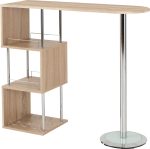 CHARISMA HOME BAR TABLE - LIGHT SONOMA OAK/CHROME - Image 2