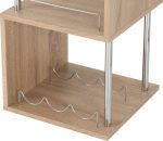 CHARISMA HOME BAR TABLE - LIGHT SONOMA OAK/CHROME - Image 3