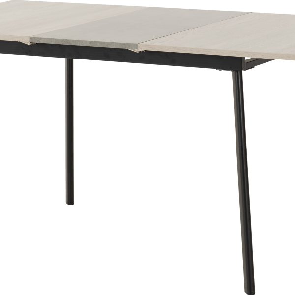 AVERY EXTENDING DINING TABLE - CONCRETE/GREY OAK EFFECT