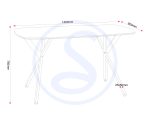 ATHENS RECTANGULAR DINING TABLE - MEDIUM OAK EFFECT - Image 4