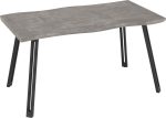 QUEBEC WAVE EDGE DINING TABLE - CONCRETE EFFECT