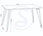 MARLOW DINING TABLE - BLACK MARBLE EFFECT - Image 4