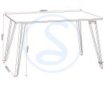 MARLOW DINING TABLE - WHITE MARBLE EFFECT - Image 4