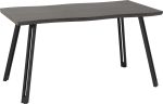QUEBEC WAVE EDGE DINING TABLE - BLACK WOOD GRAIN