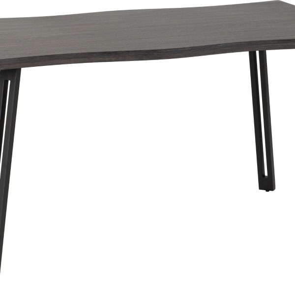 QUEBEC WAVE EDGE DINING TABLE - BLACK WOOD GRAIN