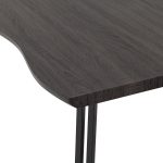 QUEBEC WAVE EDGE DINING TABLE - BLACK WOOD GRAIN - Image 3