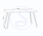 QUEBEC WAVE EDGE DINING TABLE - BLACK WOOD GRAIN - Image 4