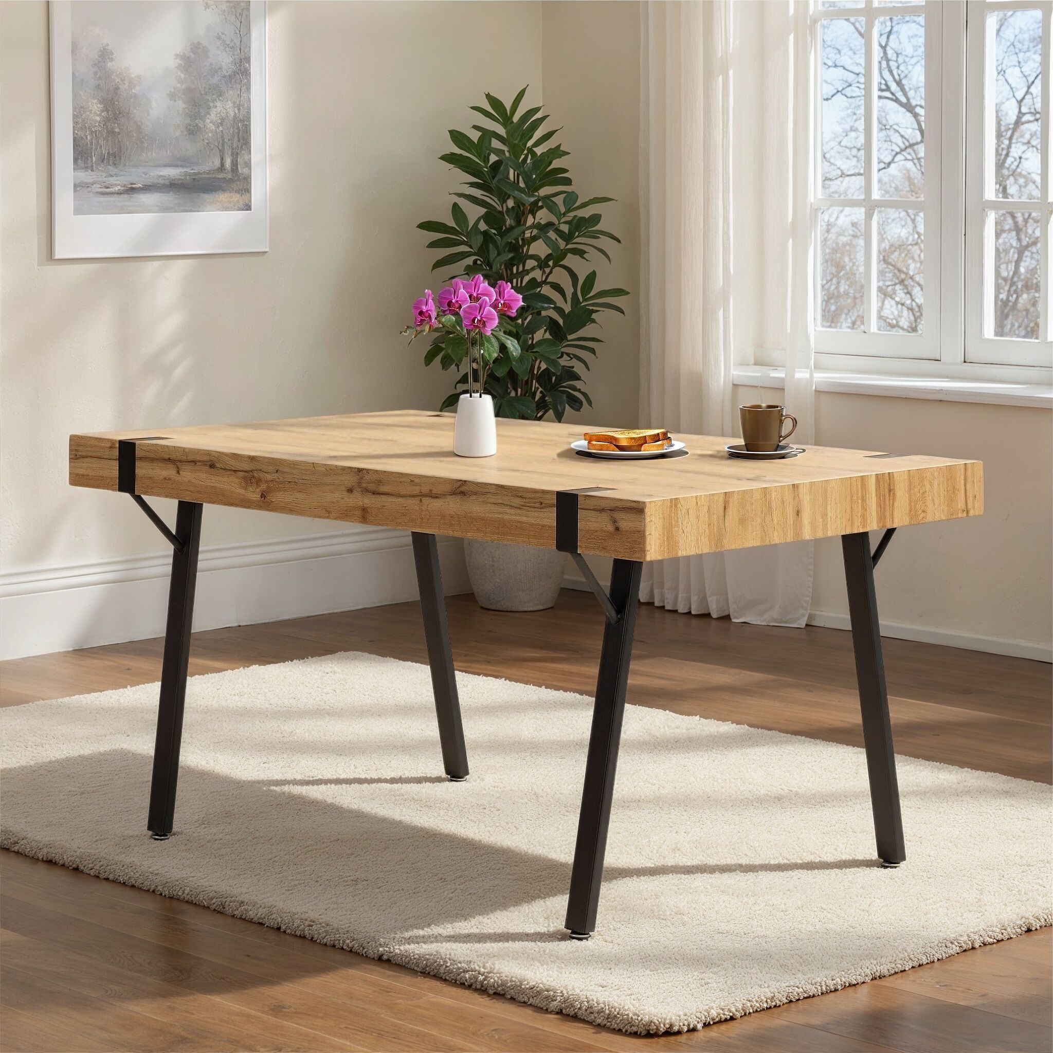 400-403-063 TREVISO DINING TABLE - LIGHT OAK EFFECT - Image 1