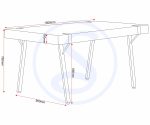 TREVISO DINING TABLE - LIGHT OAK EFFECT - Image 5