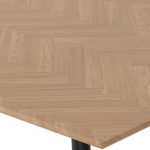 HAMILTON MEDIUM DINING TABLE - MEDIUM OAK EFFECT/BLACK - Image 2