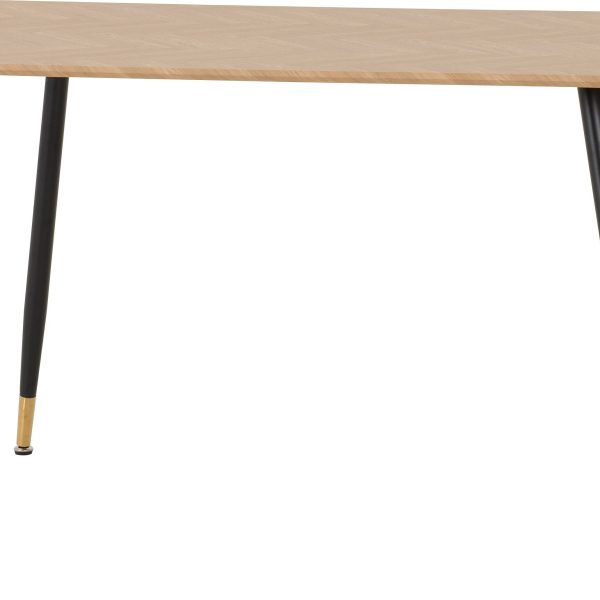 HAMILTON MEDIUM DINING TABLE - MEDIUM OAK EFFECT/BLACK