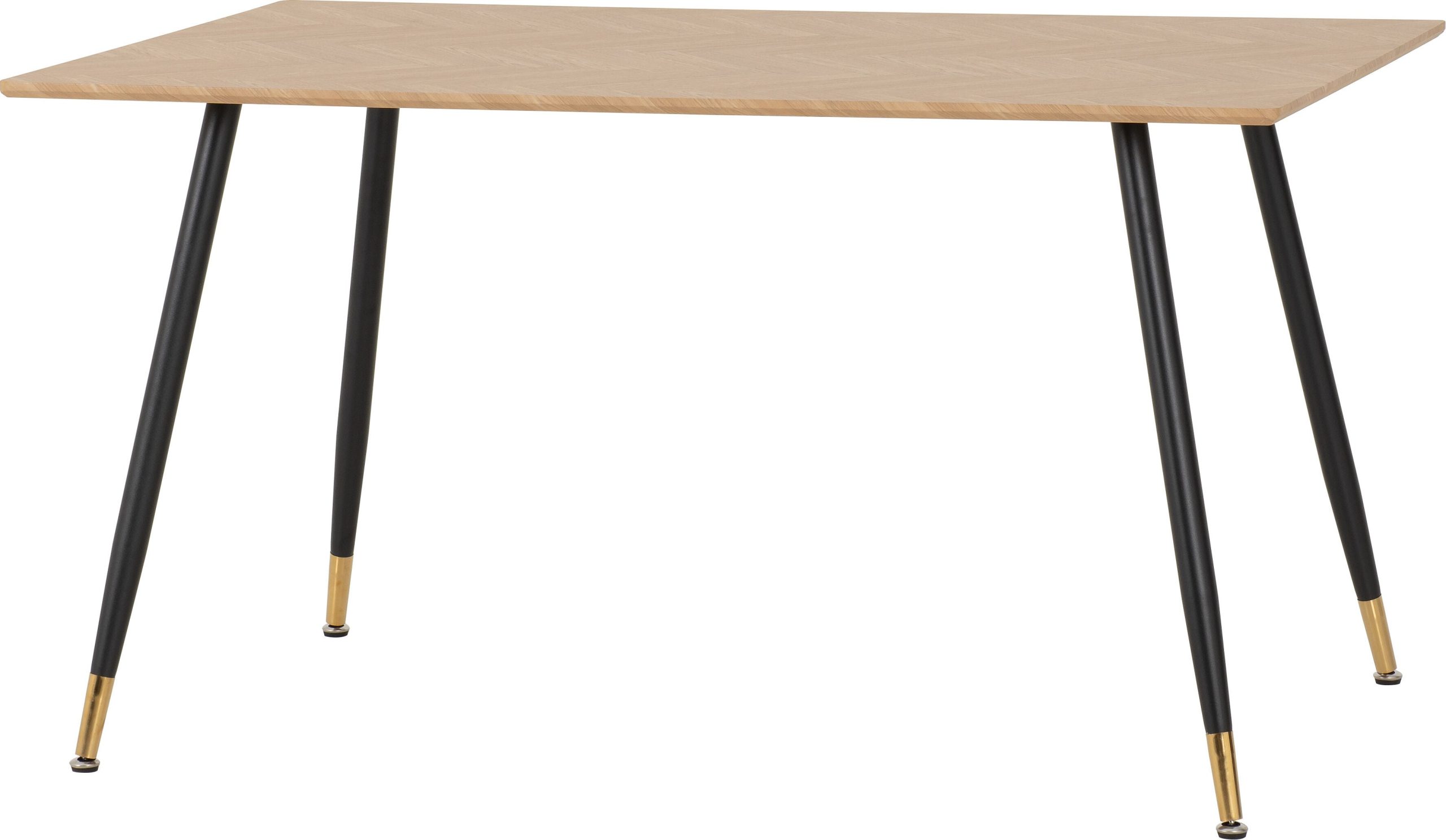 400-403-069_4 HAMILTON MEDIUM DINING TABLE - MEDIUM OAK EFFECT/BLACK - Image 1