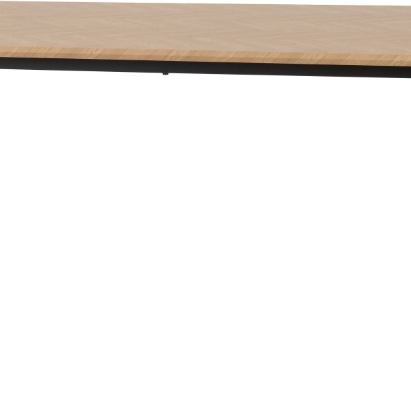 HAMILTON LARGE DINING TABLE - MEDIUM OAK EFFECT/BLACK