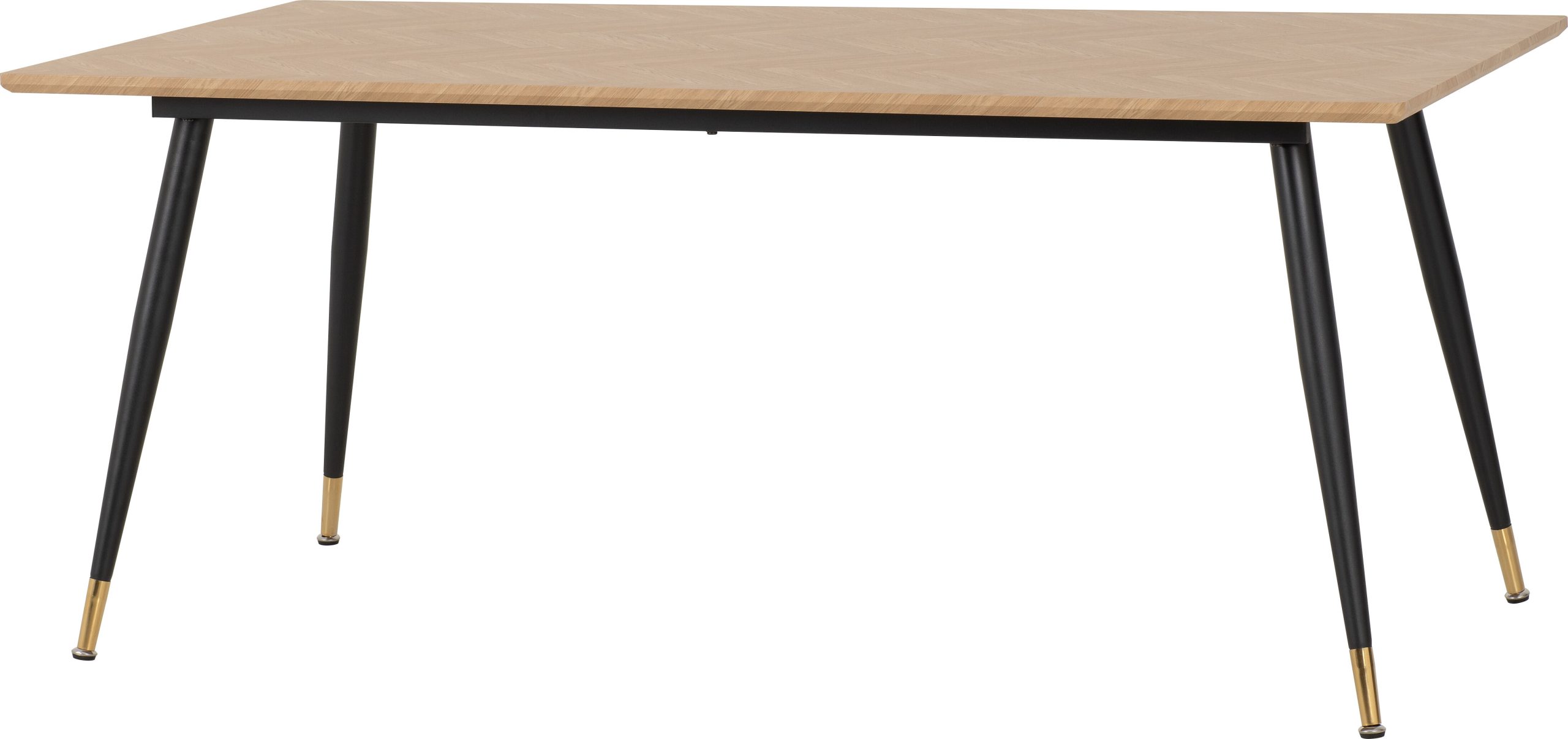 400-403-070 HAMILTON LARGE DINING TABLE - MEDIUM OAK EFFECT/BLACK - Image 1