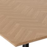 HAMILTON LARGE DINING TABLE - MEDIUM OAK EFFECT/BLACK - Image 2