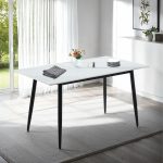 FENTON DINING TABLE - WHITE MARBLE STONE EFFECT