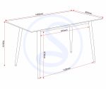FENTON DINING TABLE - WHITE MARBLE STONE EFFECT - Image 4