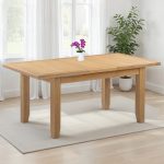 WINDSOR EXTENDING DINING TABLE - NATURAL OAK