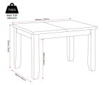 WINDSOR EXTENDING DINING TABLE - IVORY/OAK - Image 5