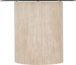 MODENA DINING TABLE - CLEAR GLASS/CREAM MARBLE EFFECT - Image 2