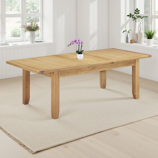 WINDSOR LARGE EXTENDING DINING TABLE - NATURAL OAK