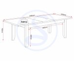 WINDSOR LARGE EXTENDING DINING TABLE - IVORY/OAK - Image 3
