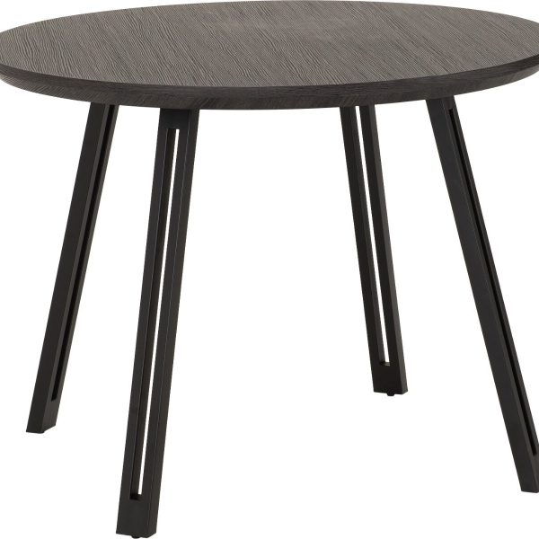 QUEBEC ROUND DINING TABLE - BLACK WOOD GRAIN