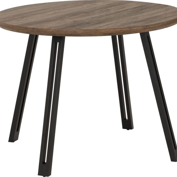 QUEBEC ROUND DINING TABLE - MEDIUM OAK EFFECT