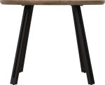 QUEBEC ROUND DINING TABLE - MEDIUM OAK EFFECT - Image 2
